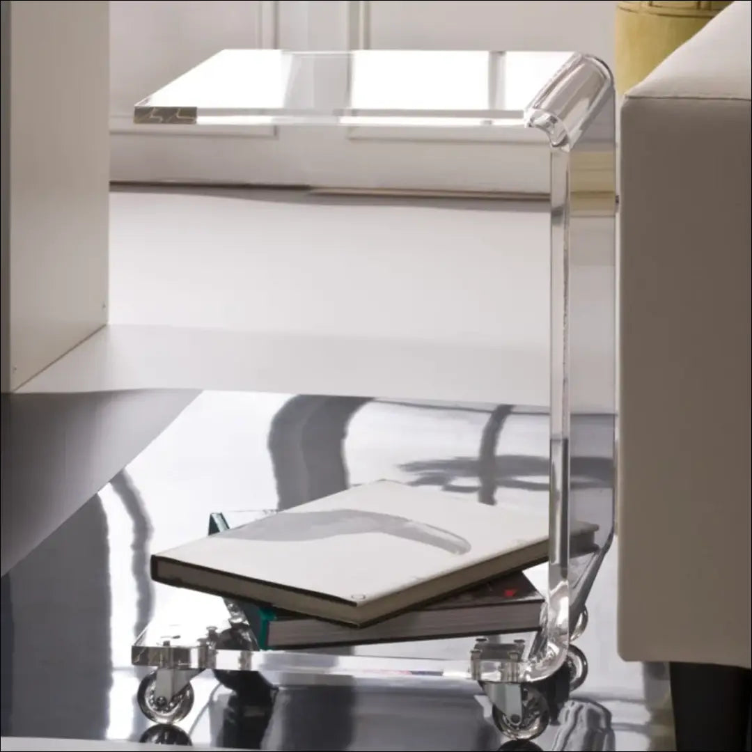 Šoninis staliukas su ratukais SI1953 - €149 Save 50% 100-200, __label:Pristatymas 1-2 d.d., material-akrilas,