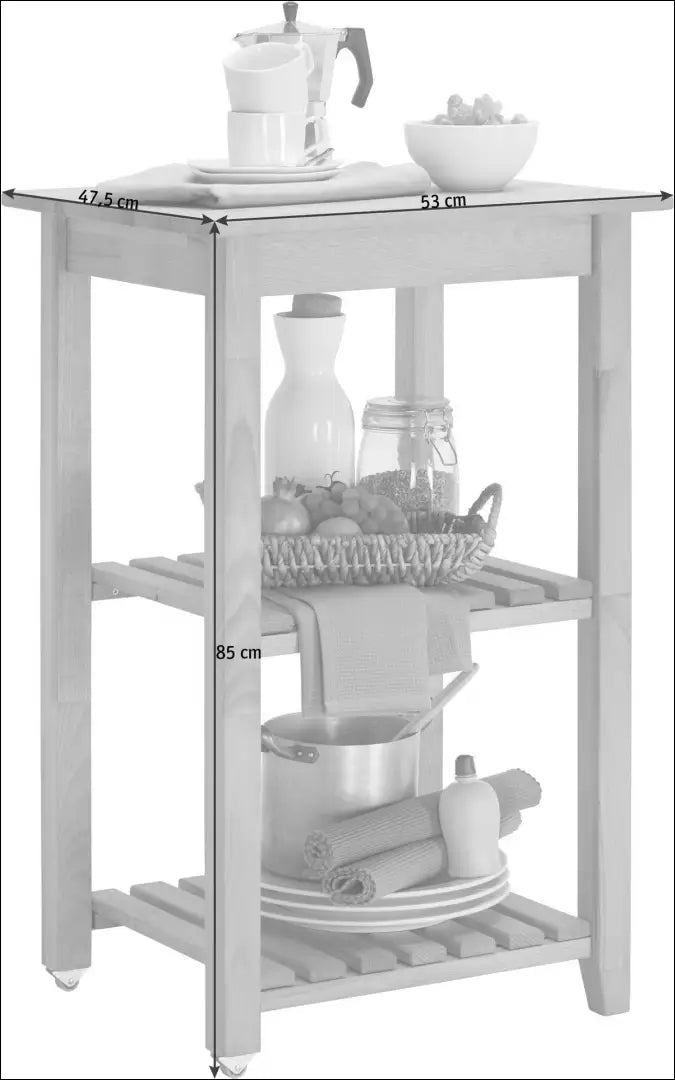Šoninis staliukas su ratukais SI2193 - €70 Save 50% 50-100, __label:Pristatymas 1-2 d.d., color-ruda,