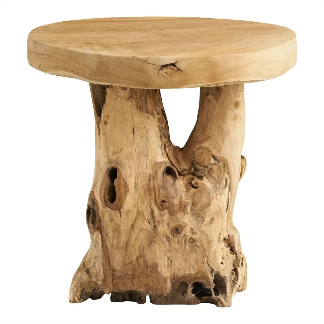 Šoninis staliukas tikmedžio natūralus ø40x45 cm RD303 - €97 Save 15% 50-100, Natūrali, nordic, Side tables, uzsakomi