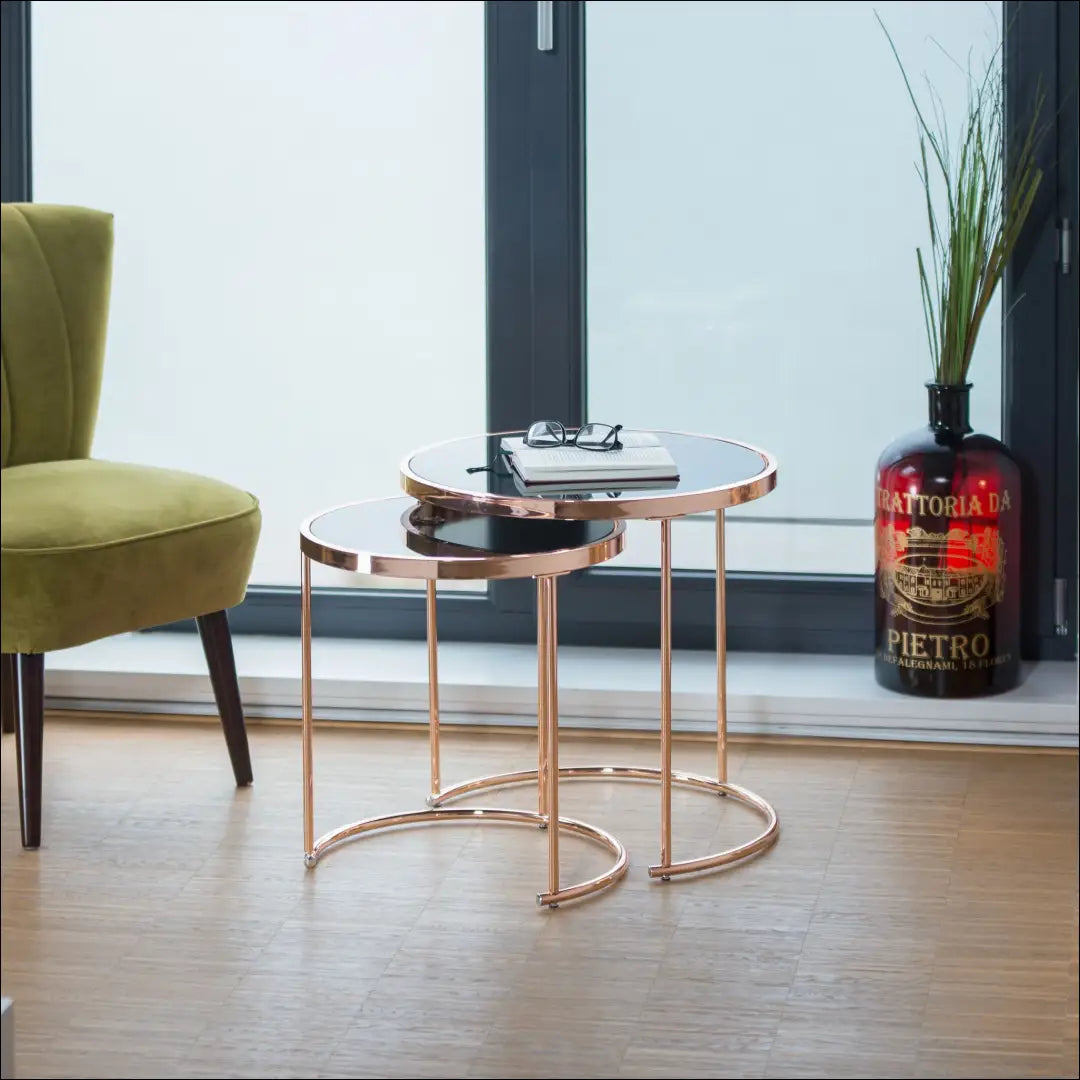 Šoninių staliukų komplektas (2vnt) SI1895 - €65 Save 50% 50-100, __label:Pristatymas 1-2 d.d., color-auksine,