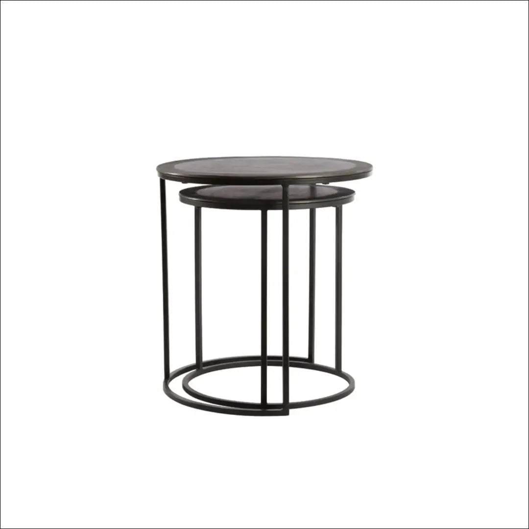 Šoninių staliukų komplektas (2vnt) SI1920 - €124 Save 50% 100-200, __label:Pristatymas 1-2 d.d., color-juoda,