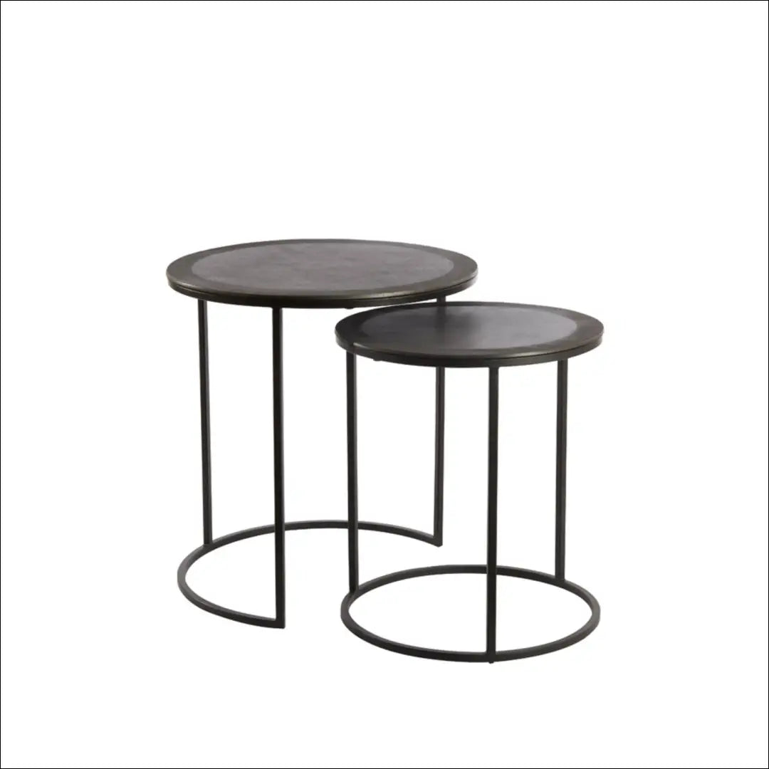 Šoninių staliukų komplektas (2vnt) SI1920 - €124 Save 50% 100-200, __label:Pristatymas 1-2 d.d., color-juoda,