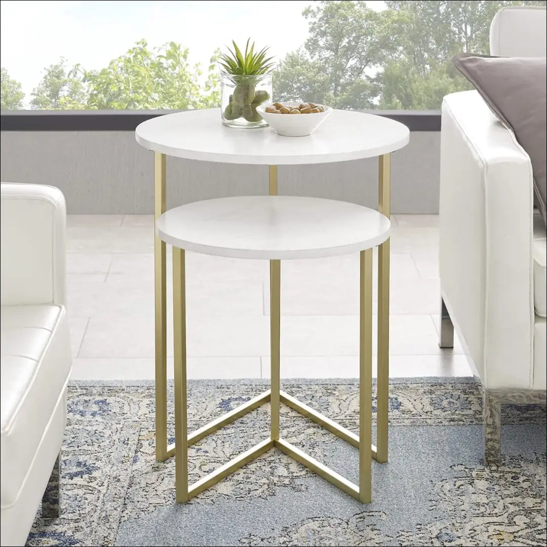 Šoninių staliukų komplektas (2vnt) SI1923 - €85 Save 50% 50-100, __label:Pristatymas 1-2 d.d., color-auksine,
