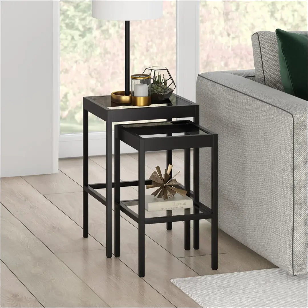 Šoninių staliukų komplektas (2vnt) SI1988 - €109 Save 50% 100-200, __label:Pristatymas 1-2 d.d., color-juoda,