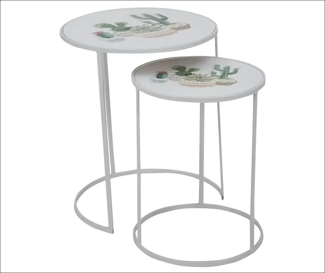 Šoninių staliukų komplektas (2vnt) SI922 - €58 Save 70% 50-100, __label:Pristatymas 1-2 d.d., color-balta, color-marga,