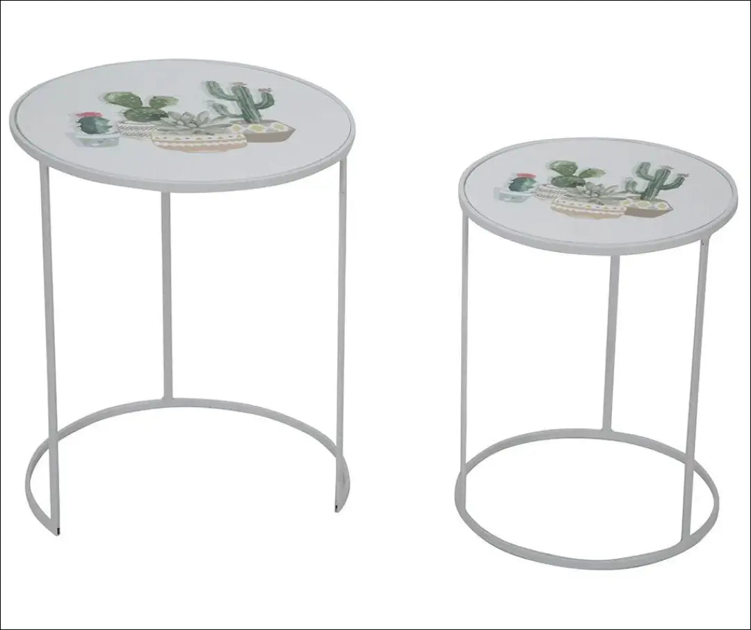 Šoninių staliukų komplektas (2vnt) SI922 - €58 Save 70% 50-100, __label:Pristatymas 1-2 d.d., color-balta, color-marga,