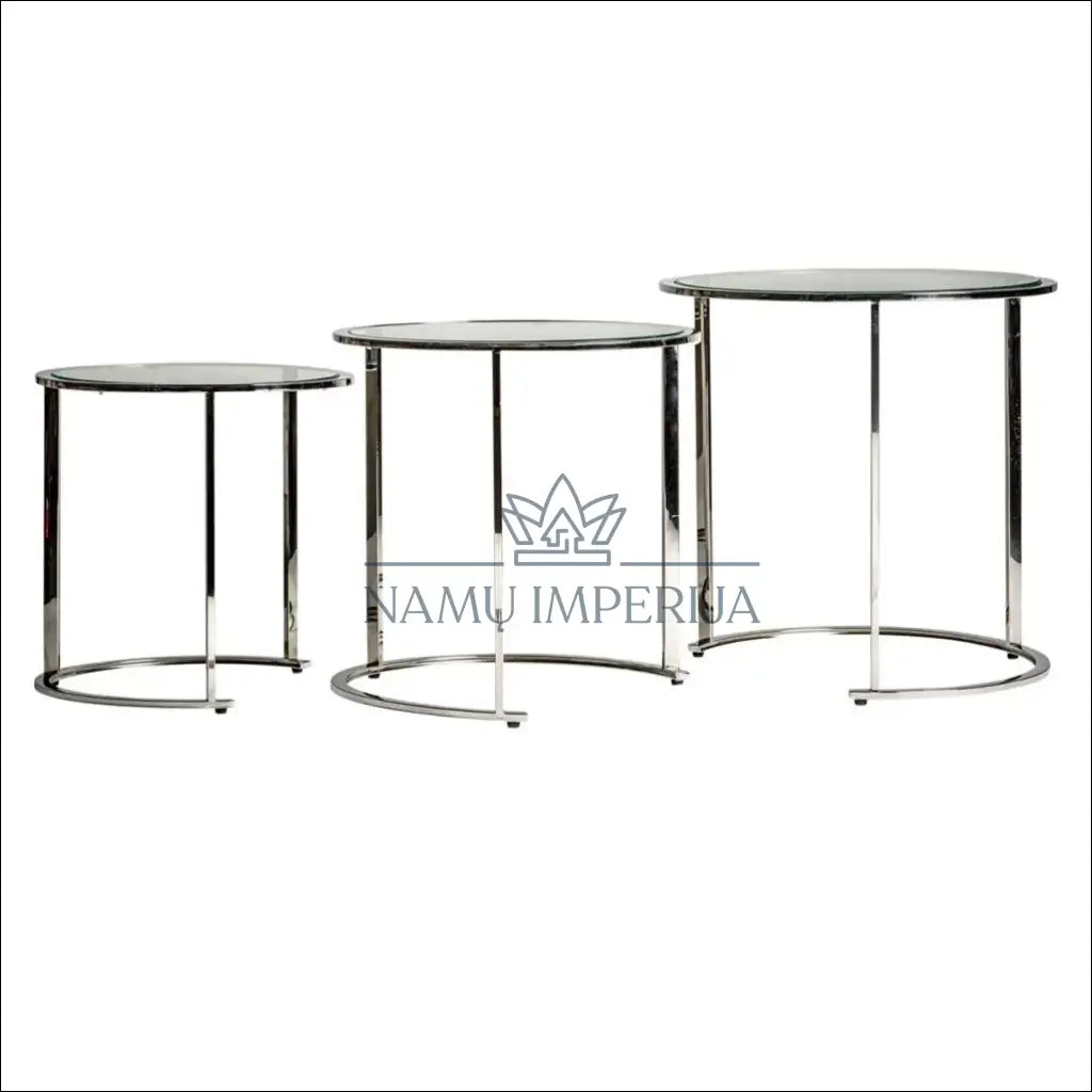 Šoninių staliukų komplektas (3vnt) SI1851 - €190 Save 50% 100-200, __label:Pristatymas 1-2 d.d., color-sidabrine,