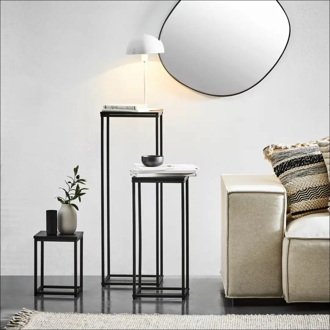 Šoninių staliukų komplektas (3vnt) SI2133 - €62 Save 50% 50-100, __label:Pristatymas 1-2 d.d., color-juoda,