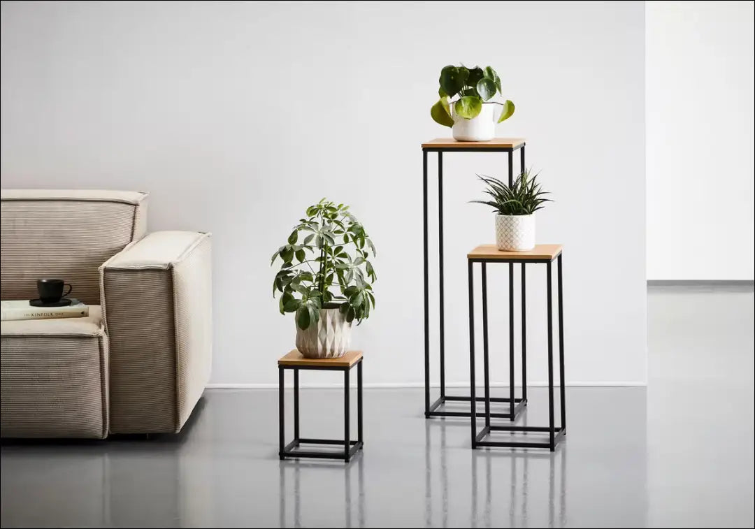 Šoninių staliukų komplektas (3vnt) SI2136 - €62 Save 50% 50-100, __label:Pristatymas 1-2 d.d., color-juoda, color-ruda,