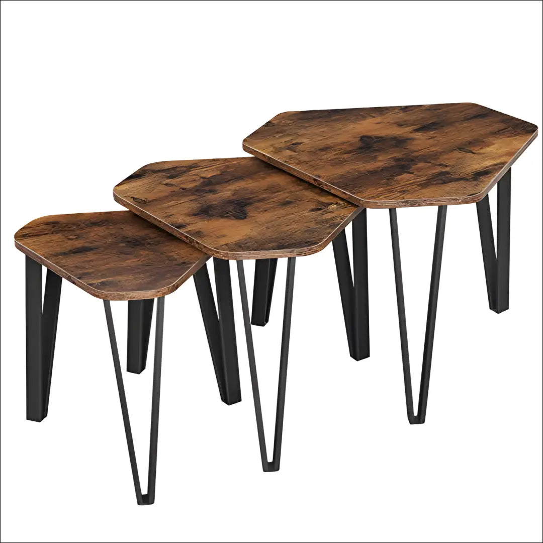 Šoninių staliukų komplektas 3vnt SM514 - €88 Save 40% 50-100, __label:Pristatymas 5-14 d.d., kavos-staliukai,