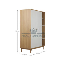 Įkelti vaizdą į galerijos rodinį, Spinta GI230 - €287 Save 65% biuro-baldai, color-balta, color-ruda, material-mediena, miegamojo Balta | Namų
