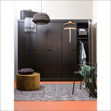 Įkelti vaizdą į galerijos rodinį, Spinta GI239 - €224 Save 65% biuro-baldai, color-juoda, material-mediena, material-medzio-masyvas, miegamojo Virš

