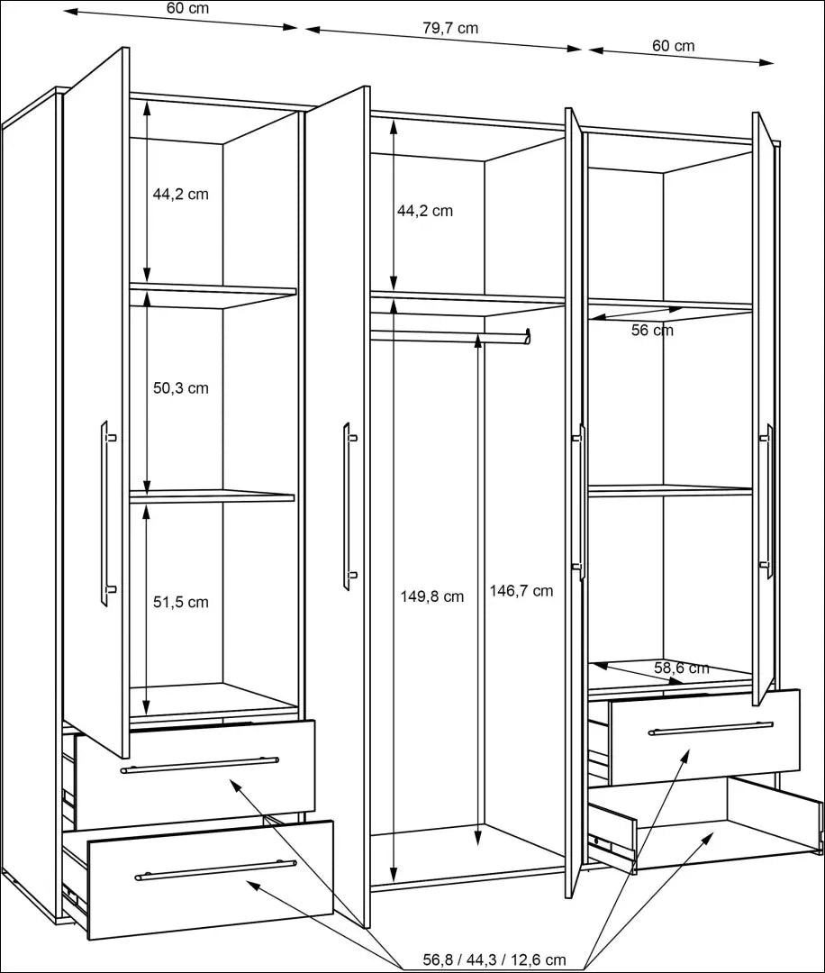 Spinta GI756 - €265 Save 50% __label:Pristatymas 1-2 d.d., color-balta, material-mediena, miegamojo, over-200 Virš €200