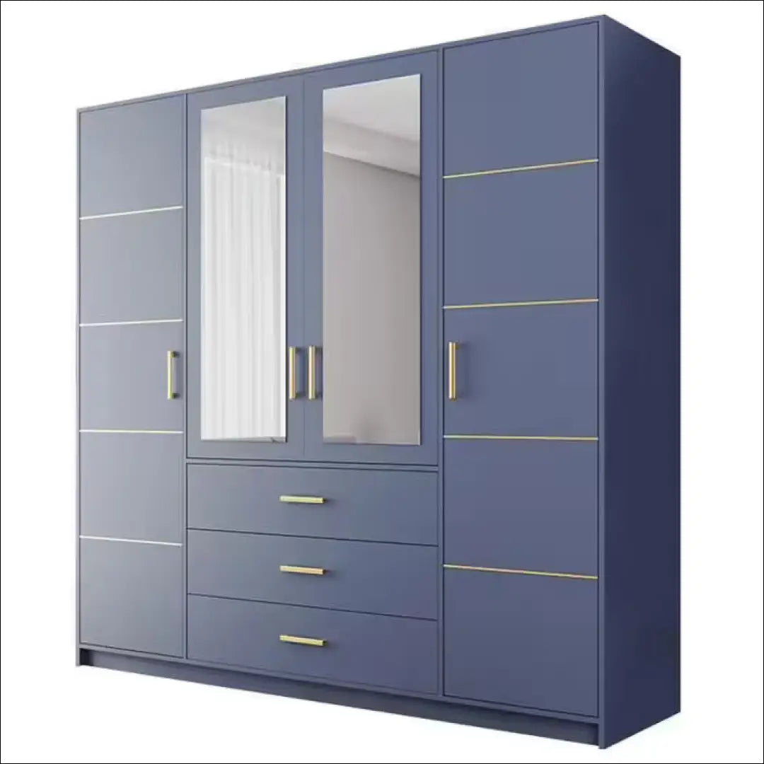 Spinta GI899 - €396 Save 40% __label:Pristatymas 1-2 d.d., color-melyna, material-mediena, material-stiklas, miegamojo
