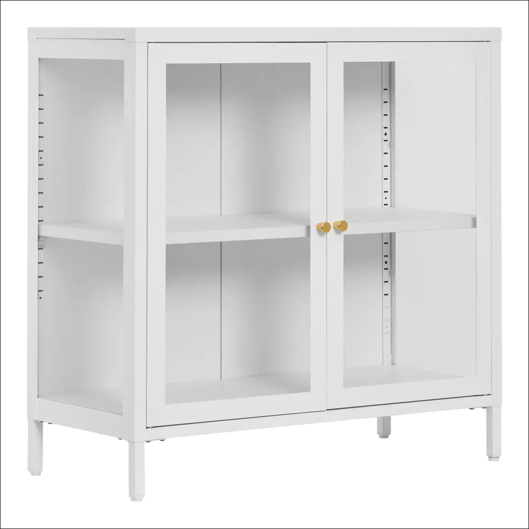 Spintelė 2 stiklinės durys plienas balta 80x35x80 cm RD516 - €162 Save 15% 100-200, __label:Pristatymas 5-14 d.d.,