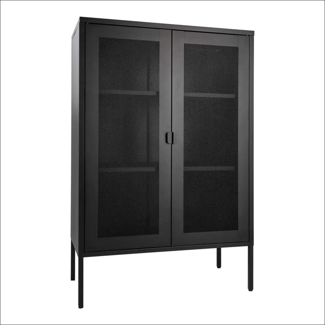 Spintelė 2 tinklinės durys plienas juoda 80x40x120 cm RD495 - €293 Save 15% __label:Pristatymas 5-14 d.d., Chests,