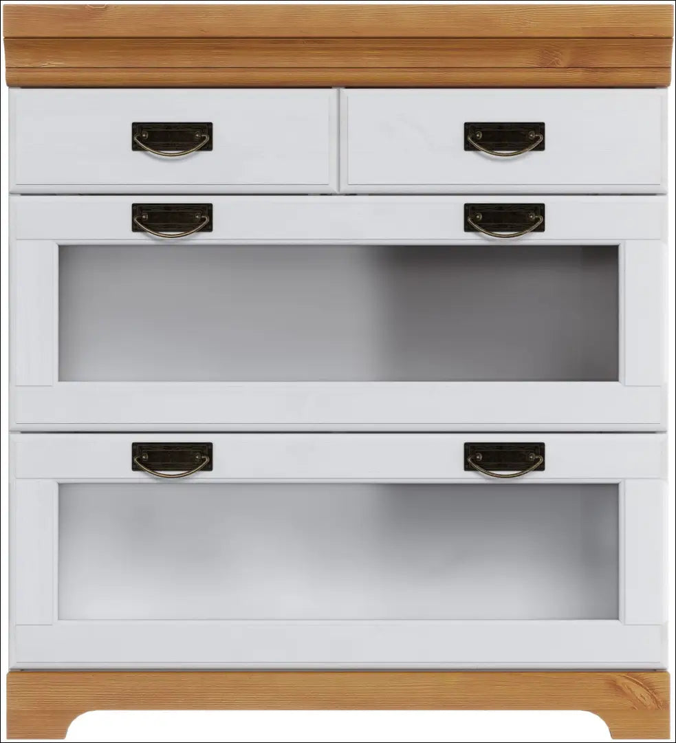 Spintelė KI1722 - €295 Save 50% __label:Pristatymas 1-2 d.d., color-balta, color-ruda, komodos, material-medzio-masyvas
