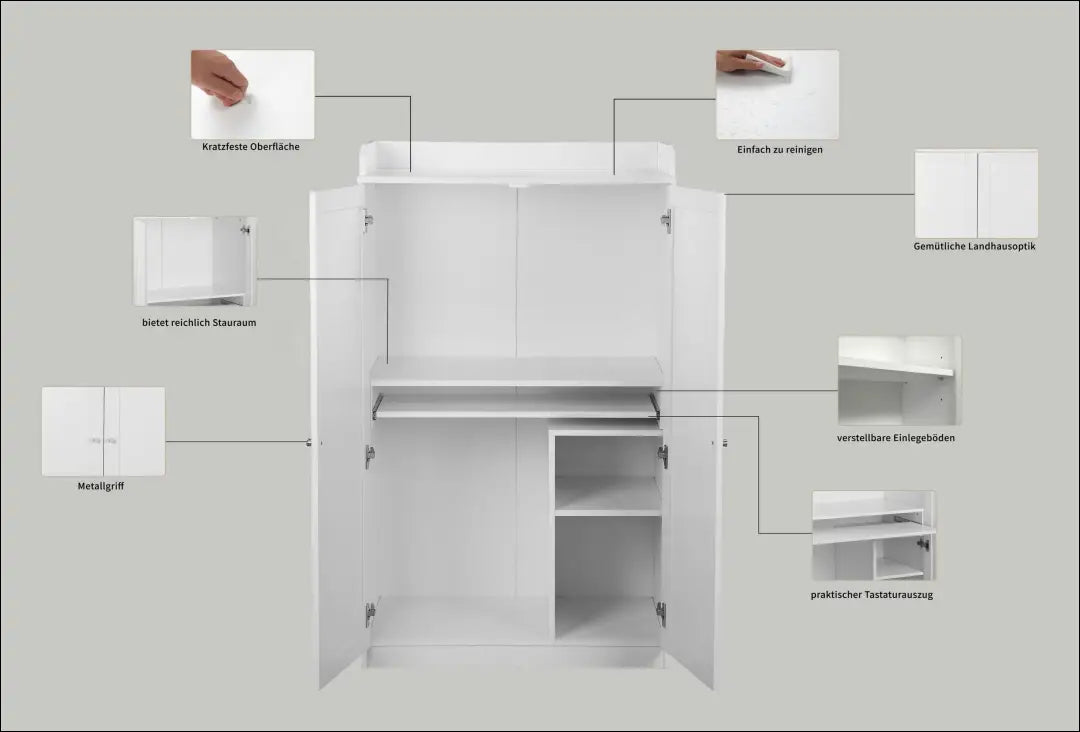 Spintelė su ištraukiamu darbo stalu KI1546 - €130 Save 50% 100-200, __label:Pristatymas 1-2 d.d., biuro-baldai,