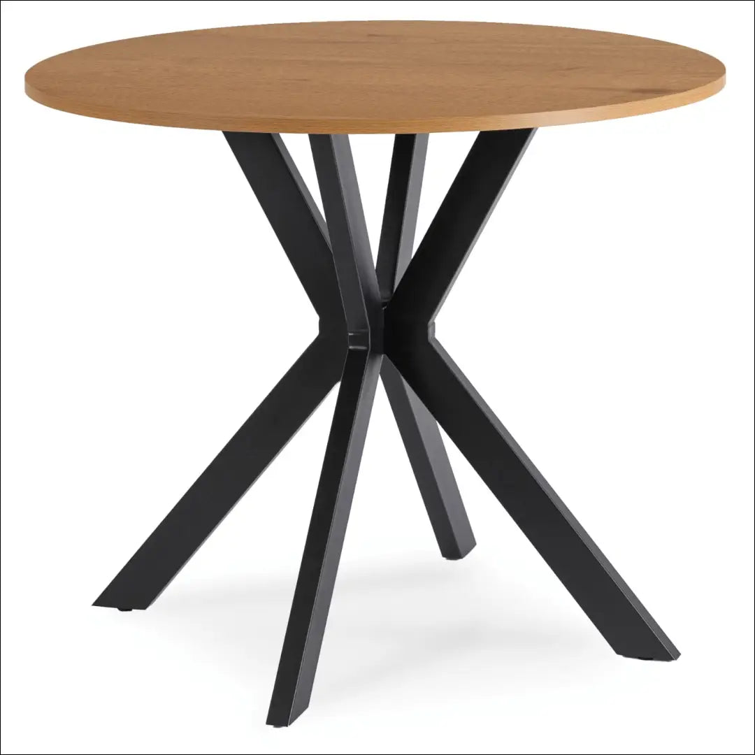 Stalas apvalus iš MDF juodos spalvos / ąžuolo 80 cm TE623 - €104 Save 15% 100-200, __label:Pristatymas 5-14 d.d.,