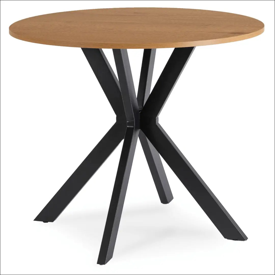 Stalas apvalus iš MDF juodos spalvos / ąžuolo 90 cm TE619 - €118 Save 15% 100-200, __label:Pristatymas 5-14 d.d.,