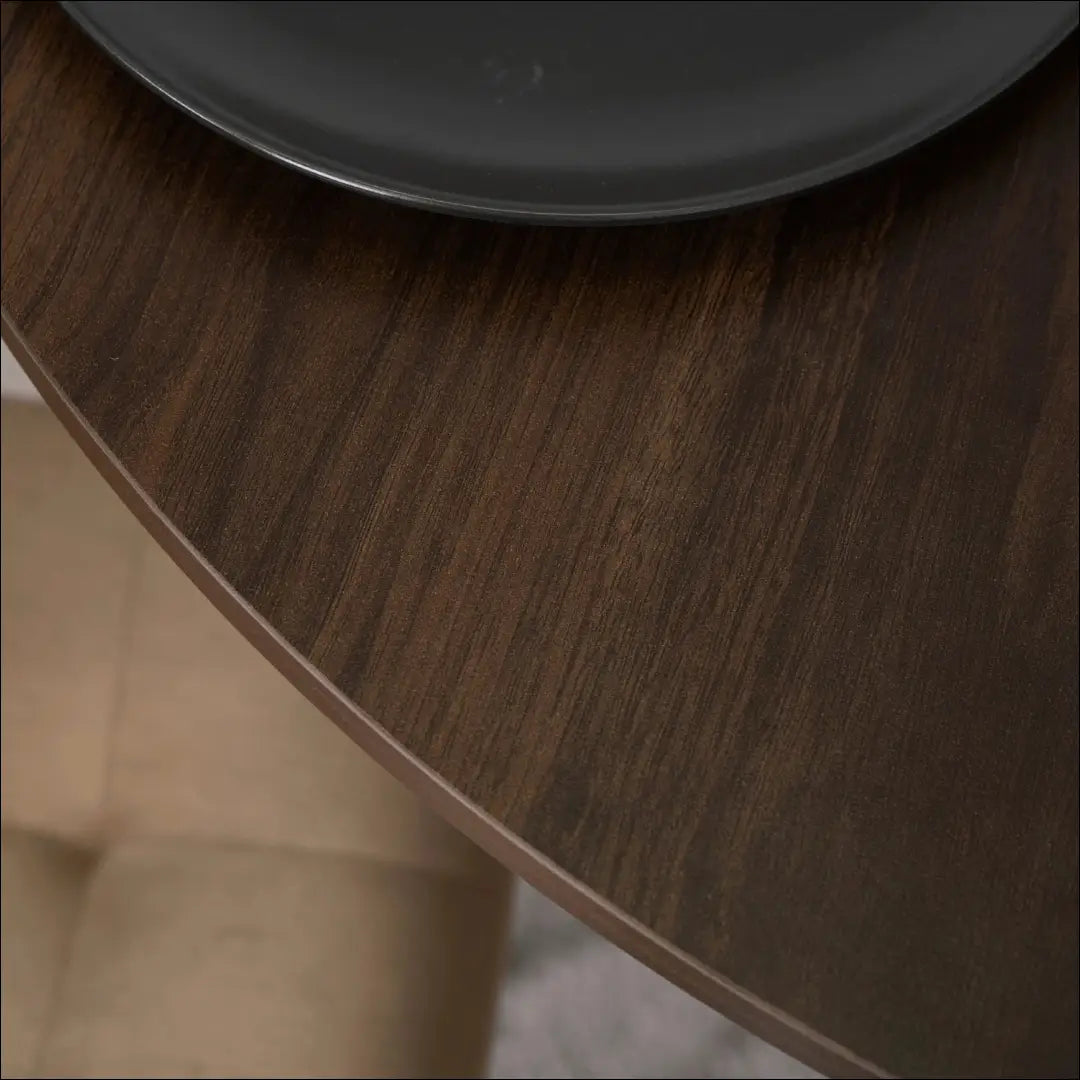Stalas apvalus iš MDF juodos spalvos / riešuto 80 cm TE622 - €104 Save 15% 100-200, __label:Pristatymas 5-14 d.d.,