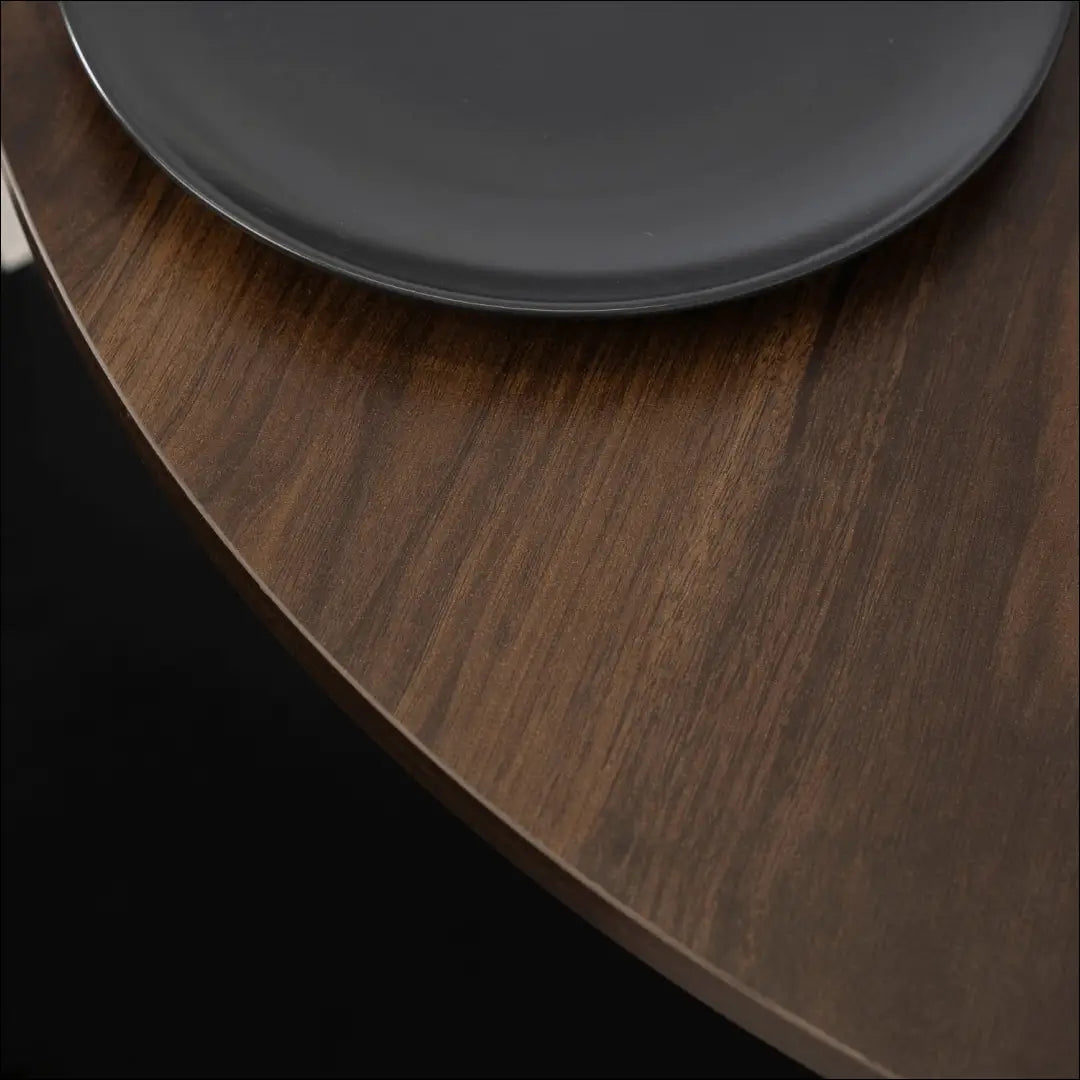 Stalas apvalus iš MDF juodos spalvos / riešuto 90 cm TE617 - €118 Save 15% 100-200, __label:Pristatymas 5-14 d.d.,