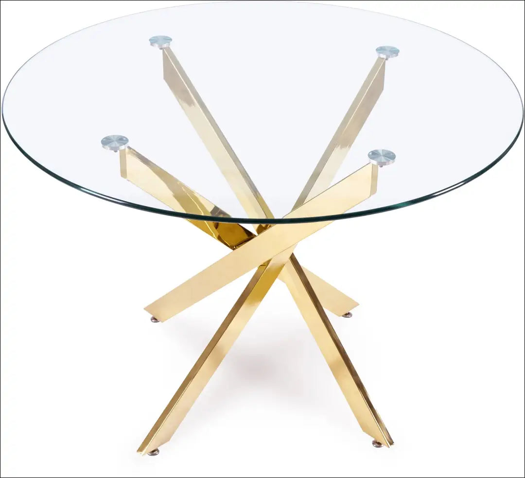 Stalas apvalus su stikliniu stalviršiu 110 cm TE186 - €156 Save 15% 100-200, __label:Pristatymas 5-14 d.d., elite,