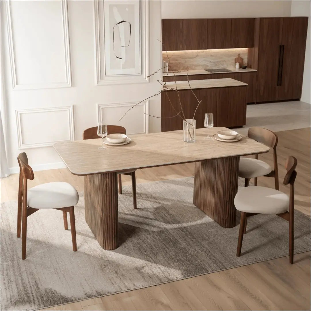 Stalas su keraminiu stalviršiu riešuto spalvos 180 cm TE1129 - €412 Save 15% __label:Pristatymas 5-14 d.d., elite,