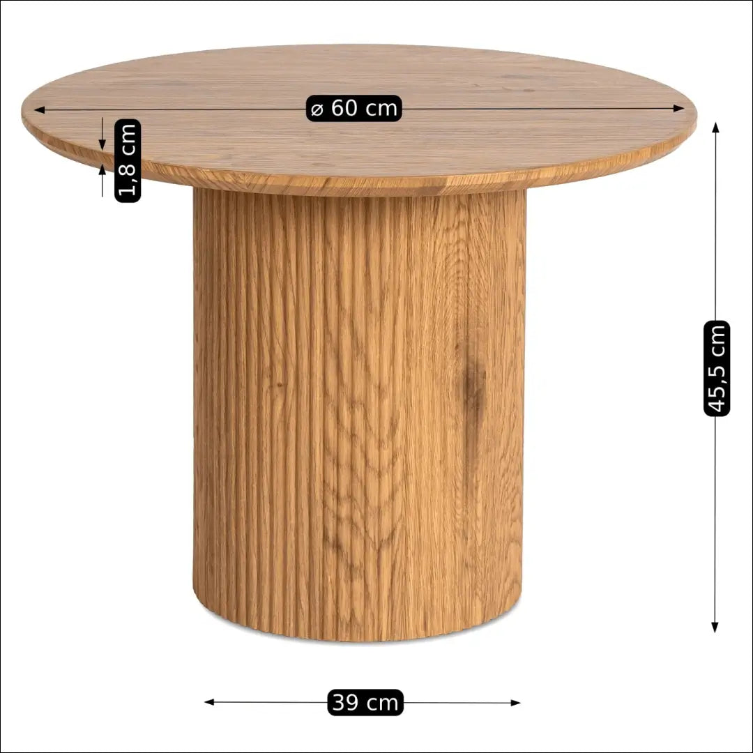 Staliukas apvalus iš MDF ąžuolo spalvos TE306 - €129 Save 15% 100-200, __label:Pristatymas 5-14 d.d., elite, uzsakomi,