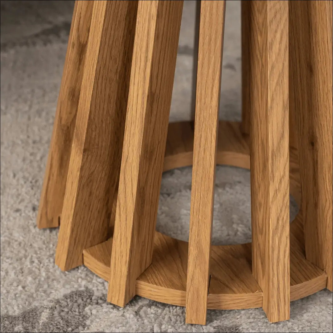 Staliukas apvalus iš MDF ąžuolo spalvos TE317 - €156 Save 15% 100-200, __label:Pristatymas 5-14 d.d., elite, uzsakomi,