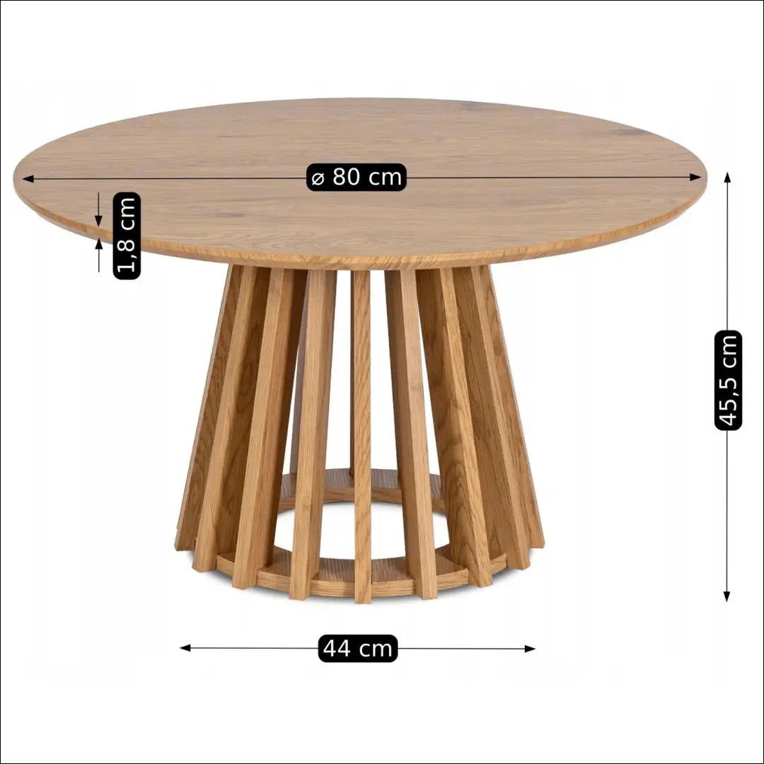 Staliukas apvalus iš MDF ąžuolo spalvos TE318 - €120 Save 15% 100-200, __label:Pristatymas 5-14 d.d., elite, uzsakomi,