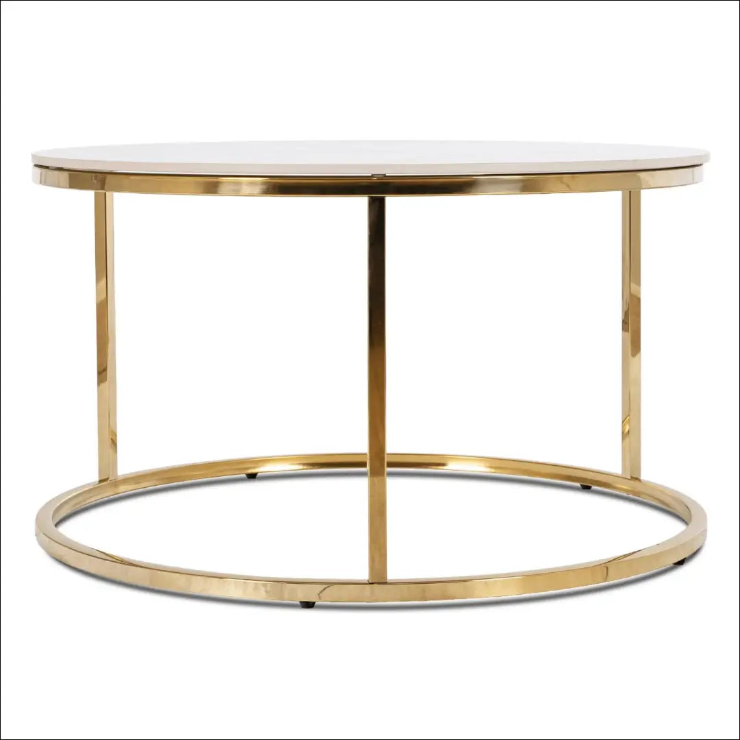 Staliukas apvalus iš MDF baltos spalvos / auksinės TE1247 - €134 Save 15% 100-200, __label:Pristatymas 5-14 d.d.,