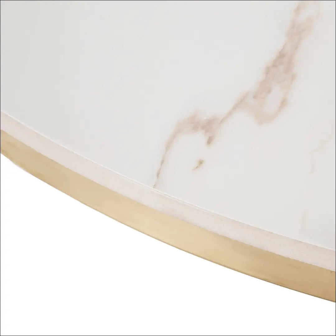 Staliukas apvalus iš MDF baltos spalvos / auksinės TE1247 - €134 Save 15% 100-200, __label:Pristatymas 5-14 d.d.,