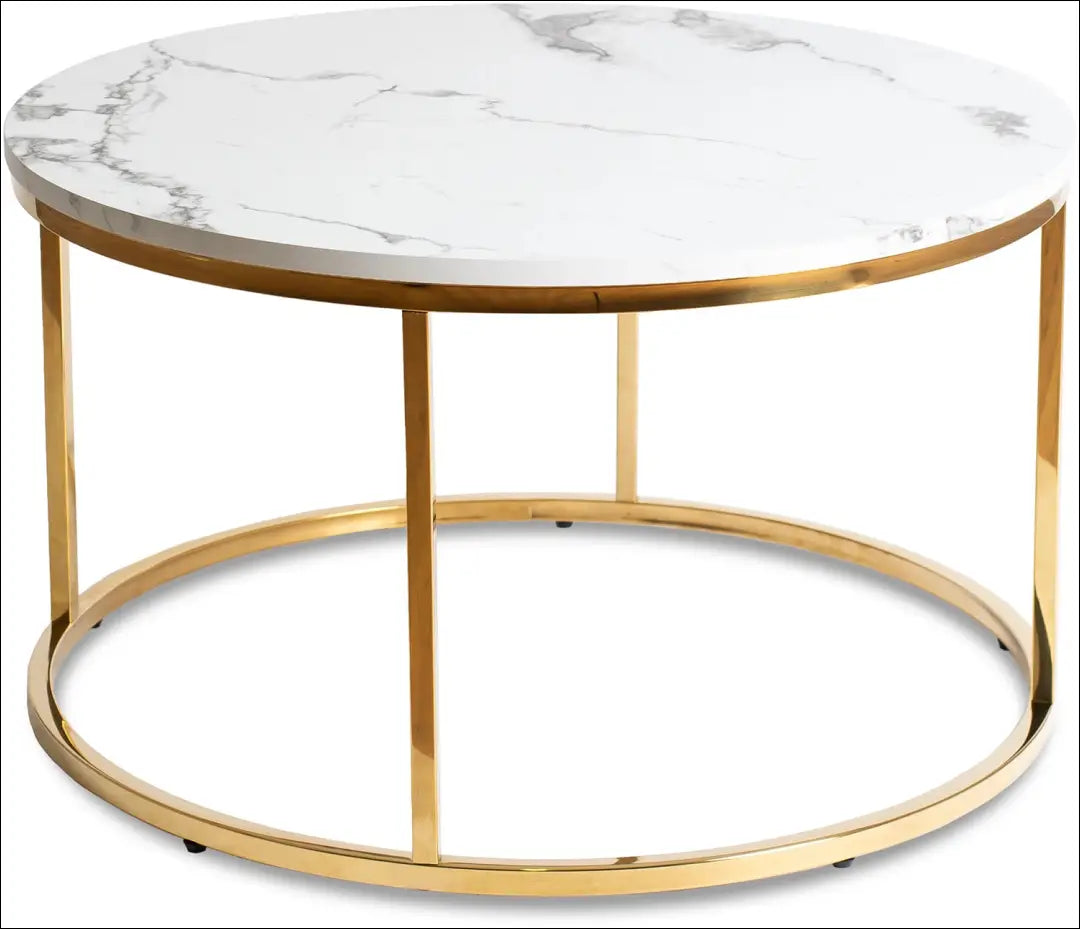 Staliukas apvalus iš MDF baltos spalvos / auksinės TE229 - €82 Save 15% 50-100, __label:Pristatymas 5-14 d.d., elite,