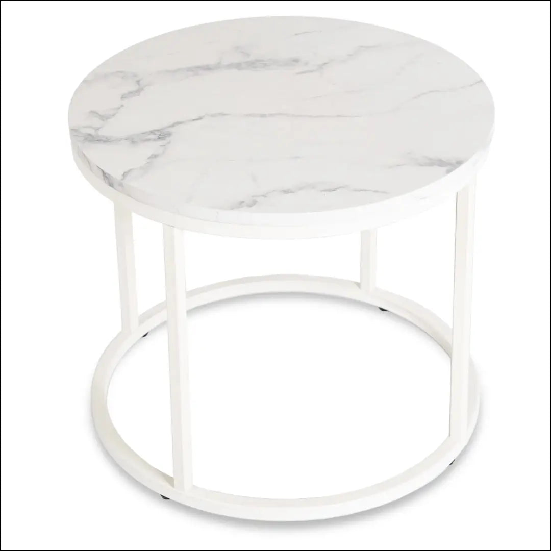 Staliukas apvalus iš MDF baltos spalvos / marmuro TE282 - €46 Save 15% 25-50, __label:Pristatymas 5-14 d.d., elite,