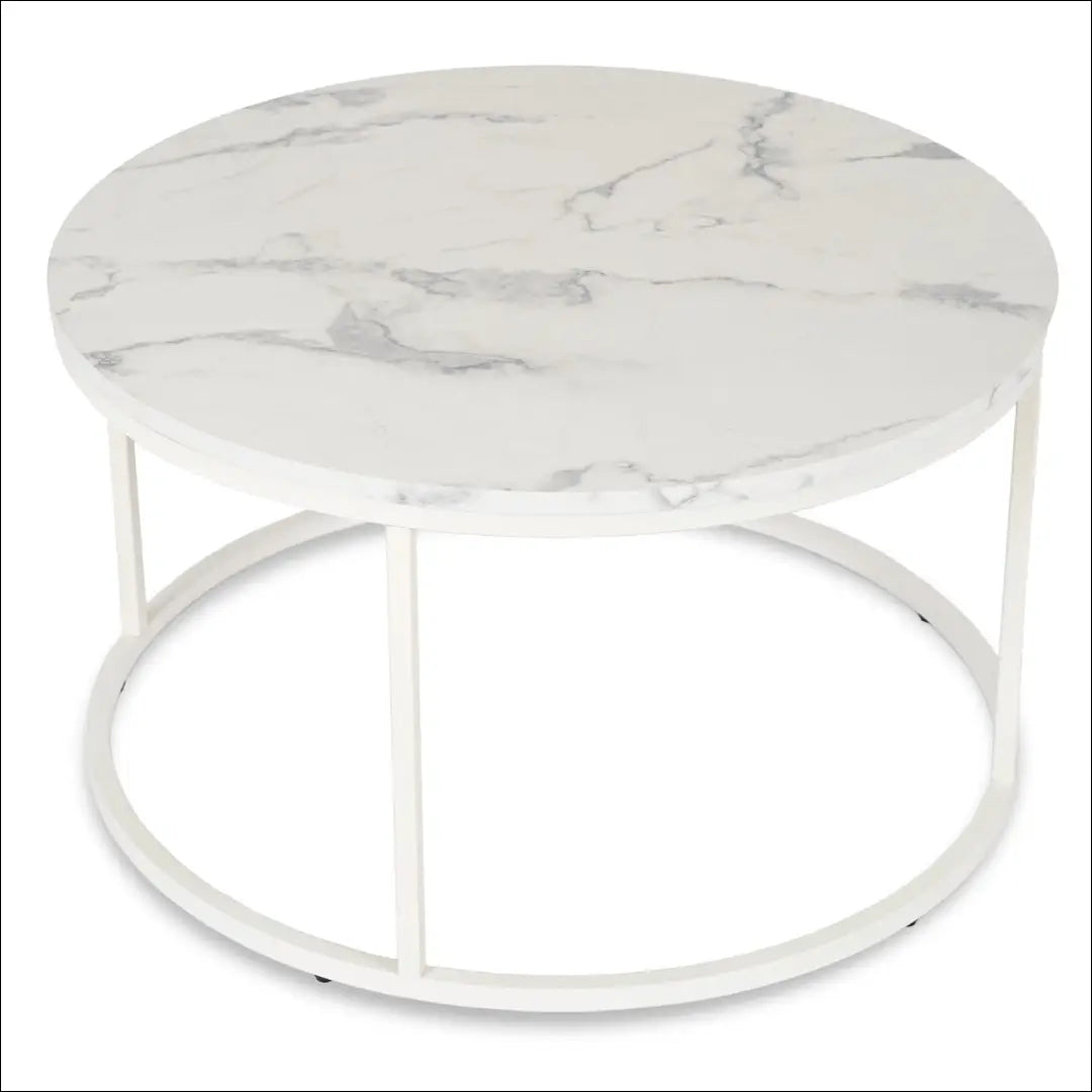 Staliukas apvalus iš MDF baltos spalvos / marmuro TE283 - €70 Save 20% 50-100, __label:Pristatymas 5-14 d.d., elite,