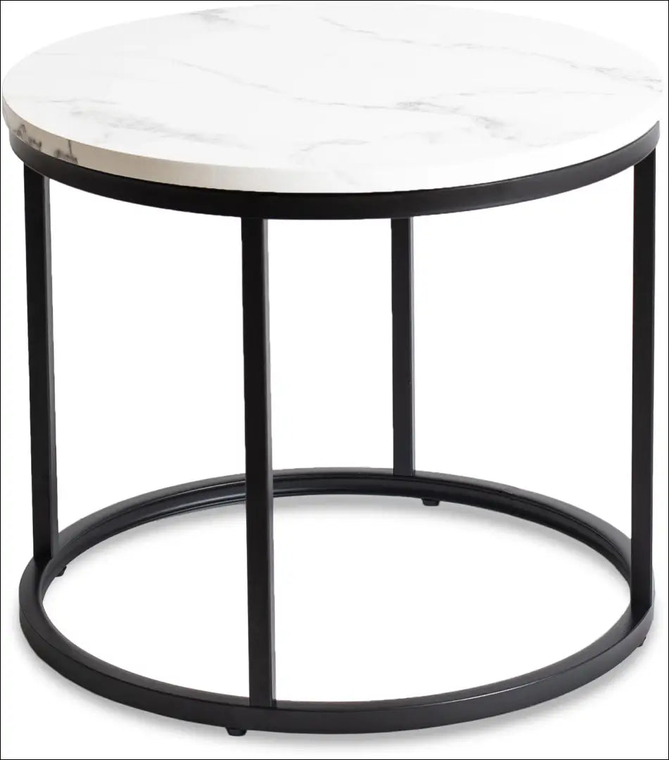 Staliukas apvalus iš MDF juodos spalvos / baltos TE226 - €55 Save 15% 50-100, __label:Pristatymas 5-14 d.d., elite,