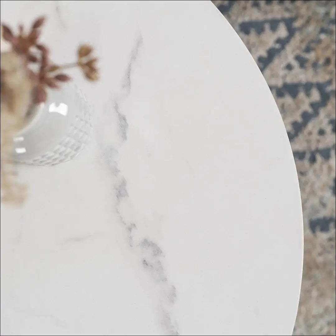 Staliukas apvalus iš MDF juodos spalvos / baltos TE227 - €55 Save 15% 50-100, __label:Pristatymas 5-14 d.d., elite,