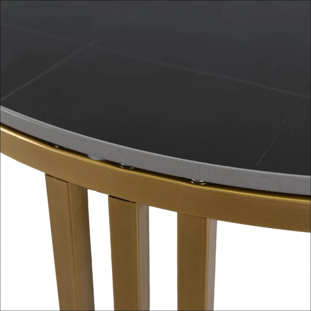 Staliukas apvalus su keraminiu stalviršiu juodos spalvos / auksinės TE514 - €96 Save 15% 50-100, __label:Pristatymas