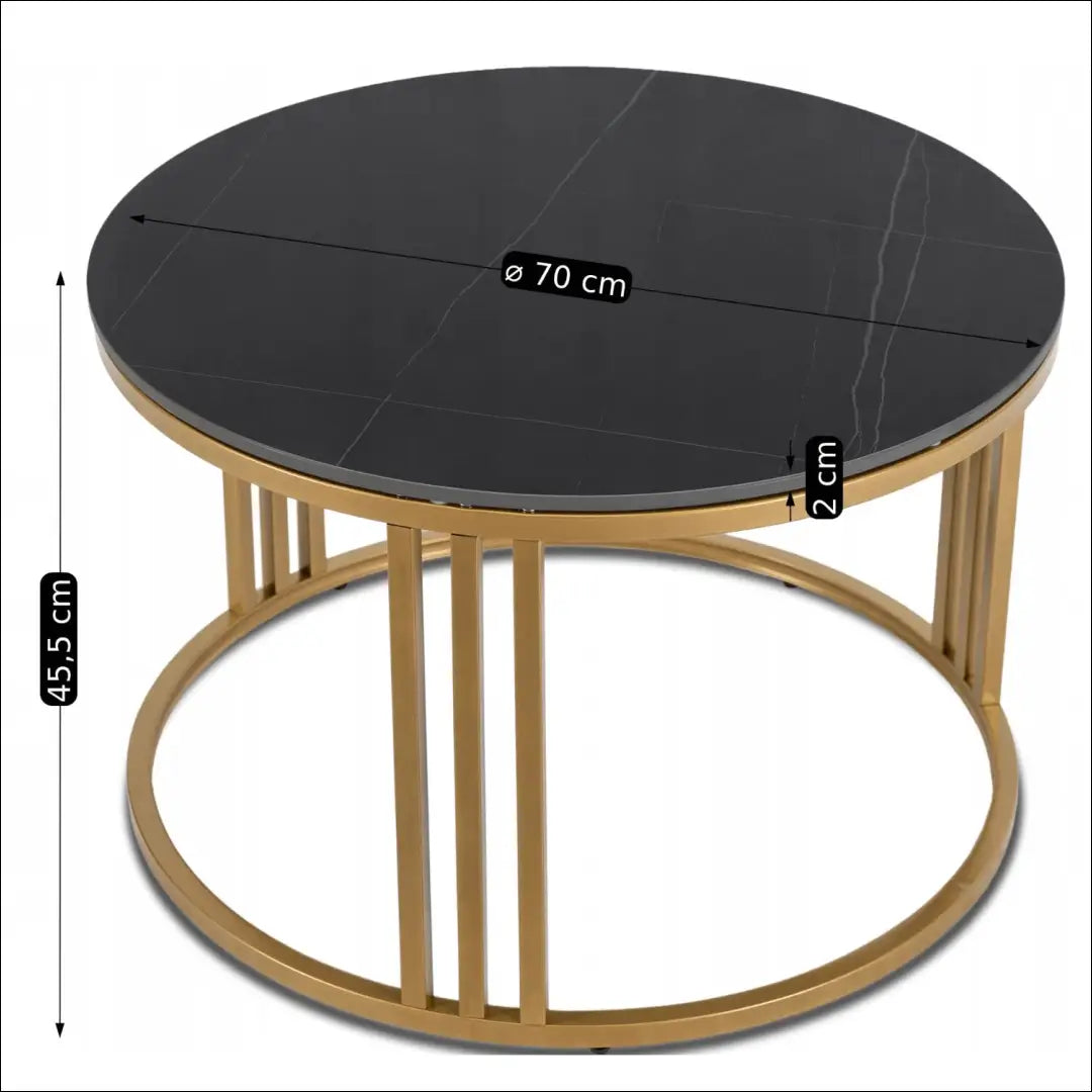 Staliukas apvalus su keraminiu stalviršiu juodos spalvos / auksinės TE514 - €96 Save 15% 50-100, __label:Pristatymas