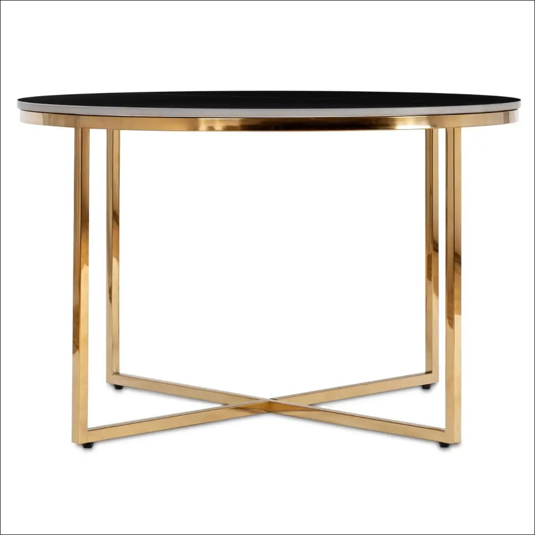 Staliukas apvalus su keraminiu stalviršiu juodos spalvos / auksinės TE1049 - €135 Save 15% 100-200, __label:Pristatymas