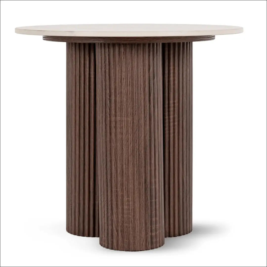 Staliukas apvalus su keraminiu stalviršiu riešuto spalvos 50 cm TE1252 - €168 Save 15% 100-200, __label:Pristatymas