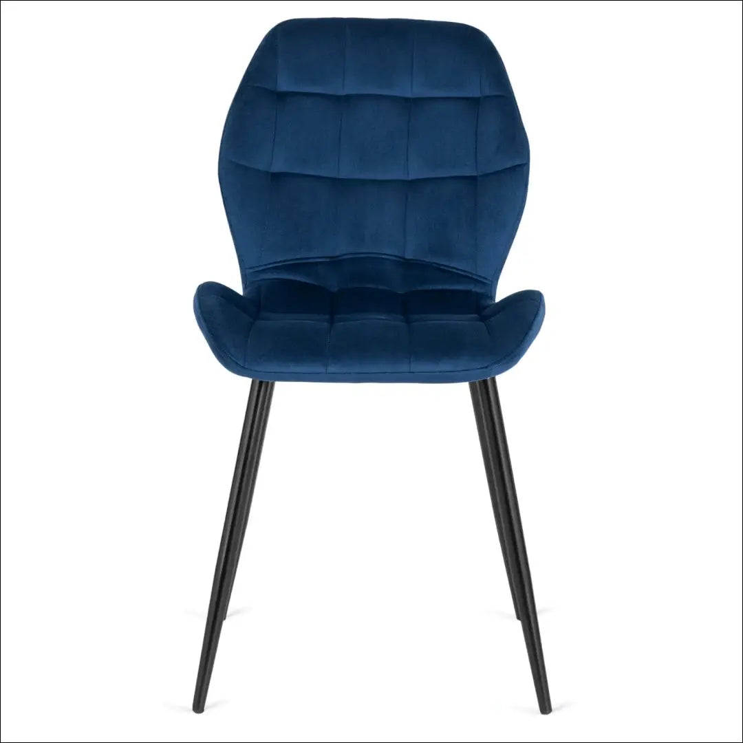Stalo 120–160 cm juodo/balto blizgio ir 4 tamsiai mėlynų kėdžių komplektas TE2438 - €526 Save 15% __label:Pristatymas