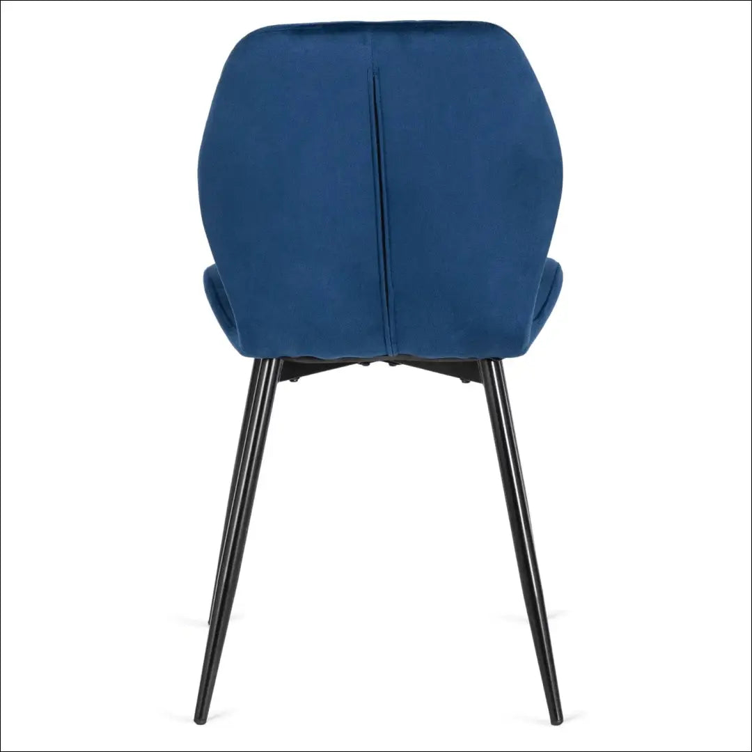 Stalo 120–160 cm juodo/balto blizgio ir 4 tamsiai mėlynų kėdžių komplektas TE2438 - €526 Save 15% __label:Pristatymas