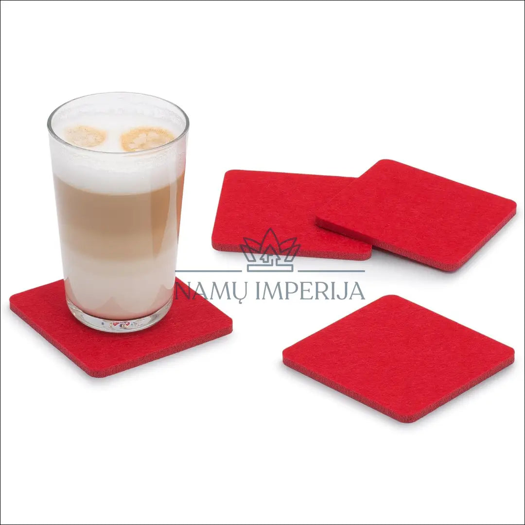 Stalo padėkliukų komplektas (4vnt) DI8834 - €4 Save 50% __label:Pristatymas 1-2 d.d., color-raudona, staltieses,
