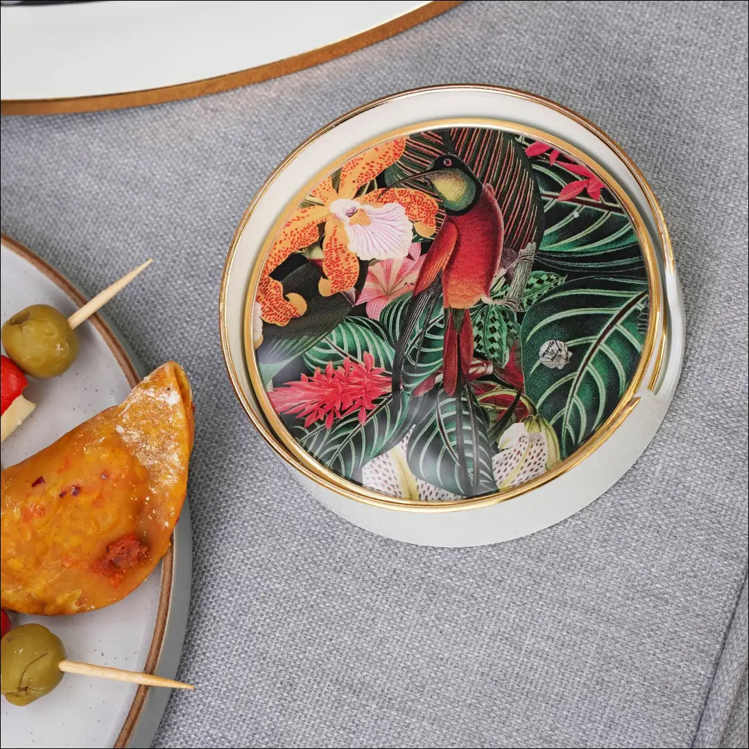 Stalo padėkliukų komplektas dėkle DI8981 - €11 Save 55% __label:Pristatymas 1-2 d.d., color-auksine, color-balta,