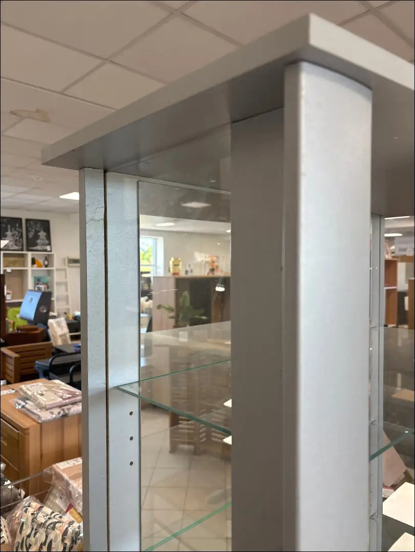 Stiklinė pastatoma lentyna SI1837 - €50 Save 85% 50-100, __label:Pristatymas 1-2 d.d., color-pilka, color-sidabrine,