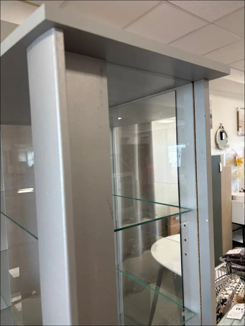 Stiklinė pastatoma lentyna SI1837 - €50 Save 85% 50-100, __label:Pristatymas 1-2 d.d., color-pilka, color-sidabrine,