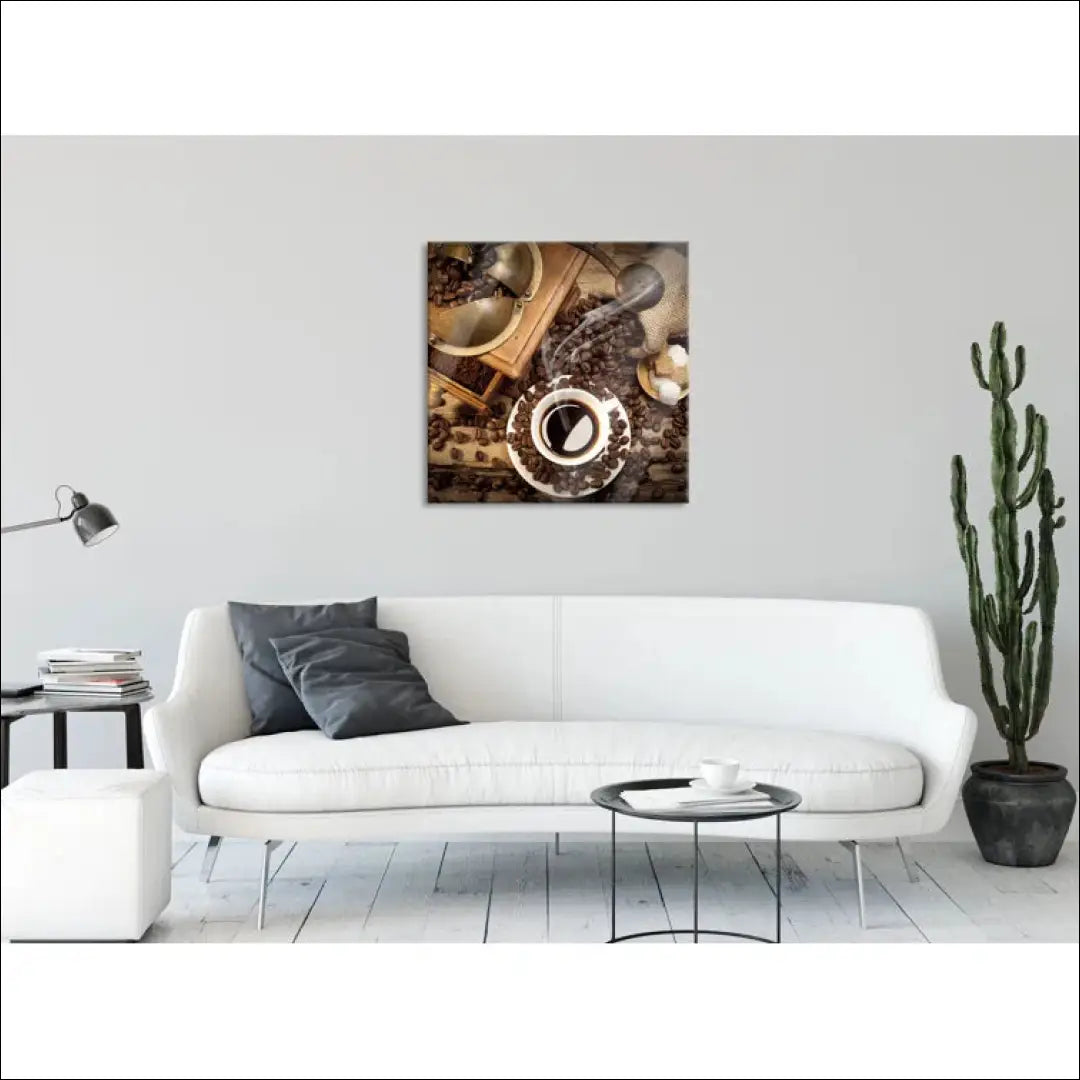 Stiklinis paveikslas DI4021 - €28 Save 70% 25-50, __label:Pristatymas 1-2 d.d., color-balta, color-ruda, interjeras €25