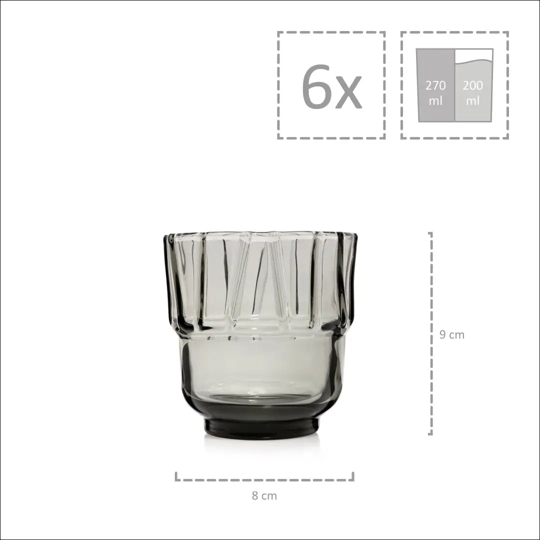 Stiklinių komplektas (6vnt) DI8925 - €23 Save 50% __label:Pristatymas 1-2 d.d., color-marga, color-margas, indai,